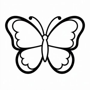 butterfly clipart black and white 13