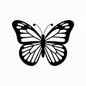 butterfly clipart black and white 14 1