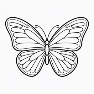 butterfly clipart black and white 14
