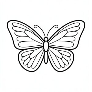 butterfly clipart black and white 15