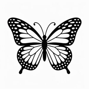 butterfly clipart black and white 16