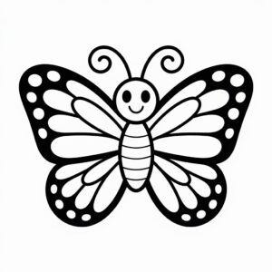 butterfly clipart black and white 2 1