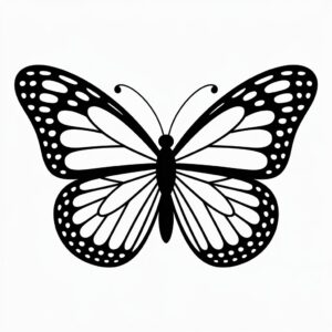 butterfly clipart black and white 2