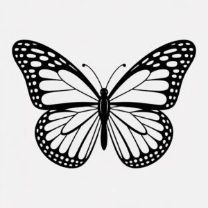 butterfly clipart black and white 3