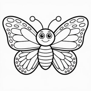 butterfly clipart black and white 4