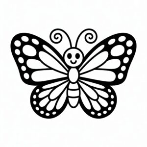 butterfly clipart black and white 5 1