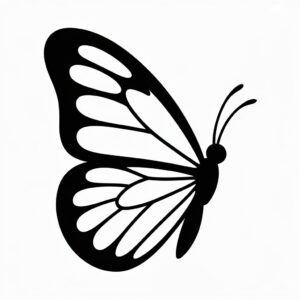 butterfly clipart black and white 8 1