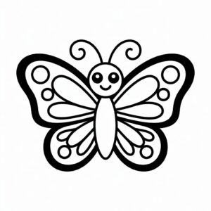 butterfly clipart black and white 8