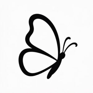 butterfly clipart black and white 9 1