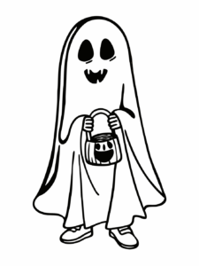 cute halloween clipart black and white 11