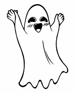 cute halloween clipart black and white 12
