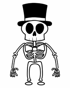 cute halloween clipart black and white 2