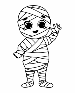 cute halloween clipart black and white 4