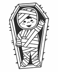 cute halloween clipart black and white 5