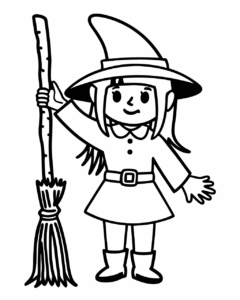 cute halloween clipart black and white 6