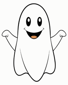 cute halloween clipart black and white 8