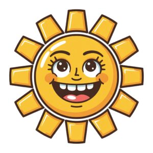 cute sunshine clipart 3