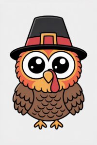 cute thanksgiving turkey clipart 1