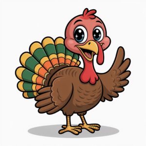cute thanksgiving turkey clipart 13