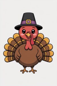 cute thanksgiving turkey clipart 2