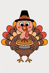 cute thanksgiving turkey clipart 3