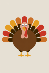 cute thanksgiving turkey clipart 4