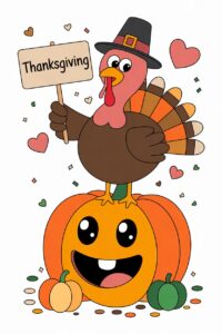 cute thanksgiving turkey clipart 6