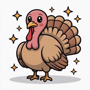 cute thanksgiving turkey clipart 6