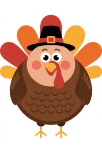 cute thanksgiving turkey clipart 7