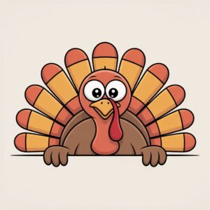 cute thanksgiving turkey clipart 7