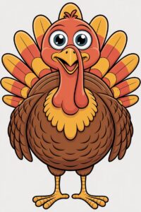 cute turkey clipart 1