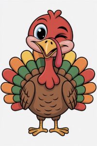 cute turkey clipart 11