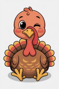 cute turkey clipart 17
