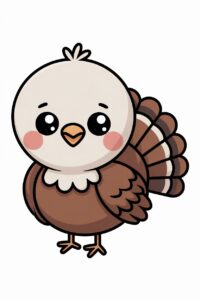 cute turkey clipart 3