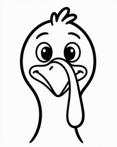 cute turkey clipart black and white 2