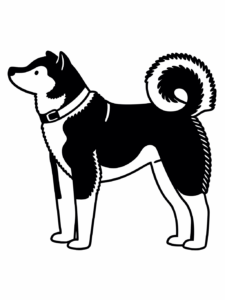 dog clipart black and white 1