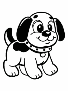 dog clipart black and white 10