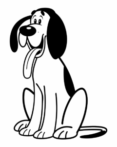 dog clipart black and white 11