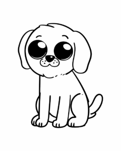 dog clipart black and white 16