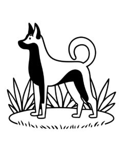 dog clipart black and white 18