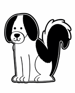 dog clipart black and white 3
