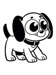 dog clipart black and white 9