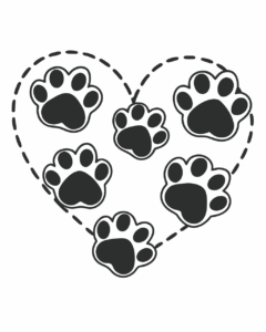 dog paw print clipart 1