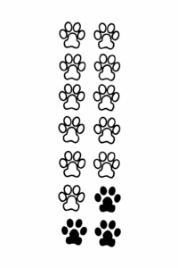 dog paw print clipart 10