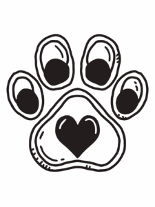 dog paw print clipart 2