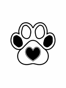 dog paw print clipart 3