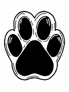 dog paw print clipart 4