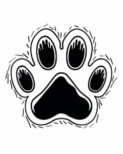 dog paw print clipart 6