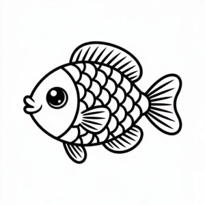 fish clipart black and white 10