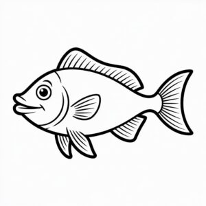 fish clipart black and white 2